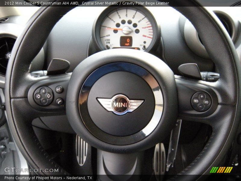 Crystal Silver Metallic / Gravity Polar Beige Leather 2012 Mini Cooper S Countryman All4 AWD