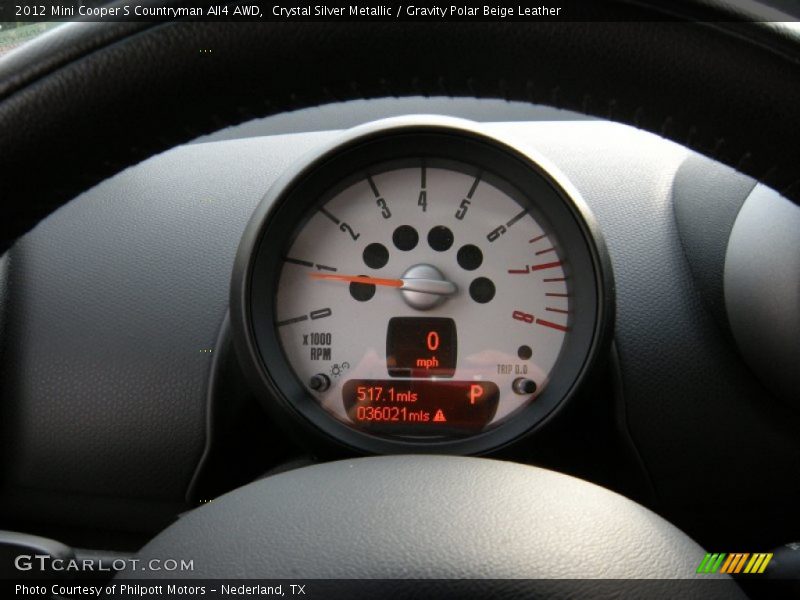 Crystal Silver Metallic / Gravity Polar Beige Leather 2012 Mini Cooper S Countryman All4 AWD