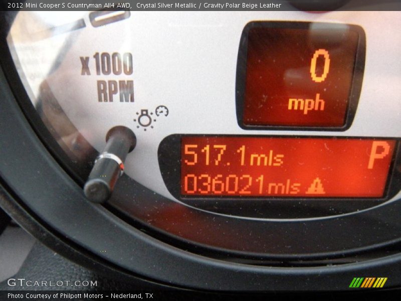Crystal Silver Metallic / Gravity Polar Beige Leather 2012 Mini Cooper S Countryman All4 AWD