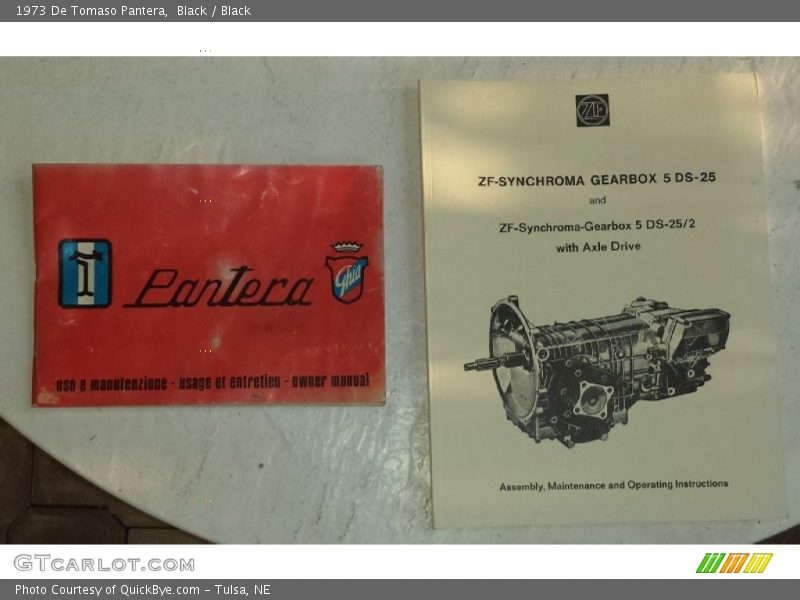 Books/Manuals of 1973 Pantera 