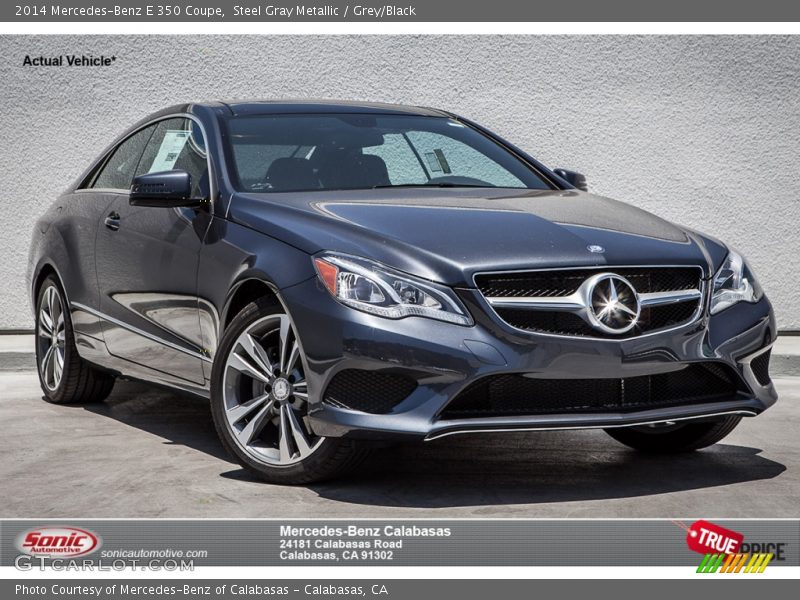 Steel Gray Metallic / Grey/Black 2014 Mercedes-Benz E 350 Coupe