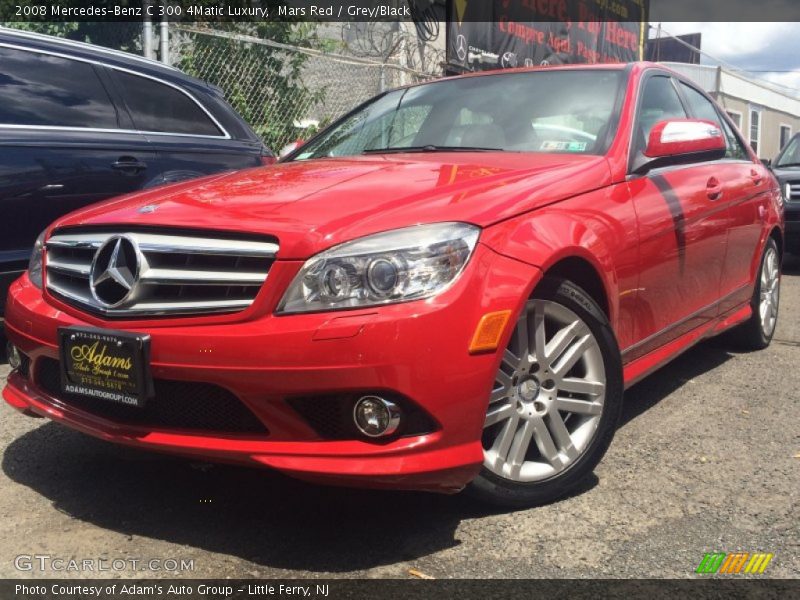 Mars Red / Grey/Black 2008 Mercedes-Benz C 300 4Matic Luxury