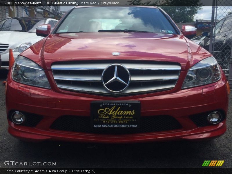 Mars Red / Grey/Black 2008 Mercedes-Benz C 300 4Matic Luxury