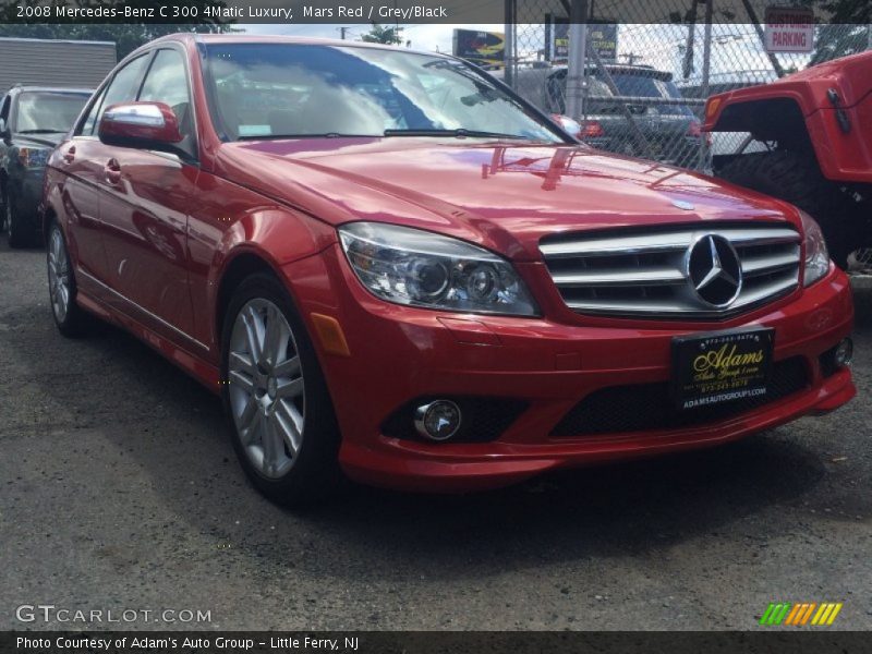 Mars Red / Grey/Black 2008 Mercedes-Benz C 300 4Matic Luxury