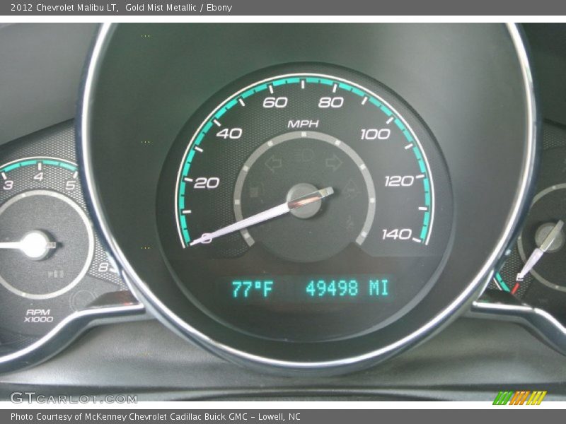 Gold Mist Metallic / Ebony 2012 Chevrolet Malibu LT