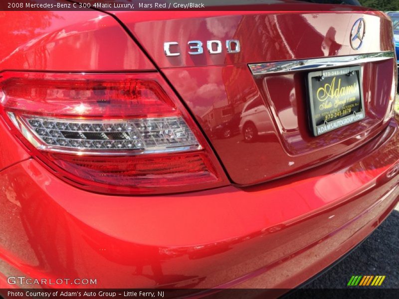 Mars Red / Grey/Black 2008 Mercedes-Benz C 300 4Matic Luxury