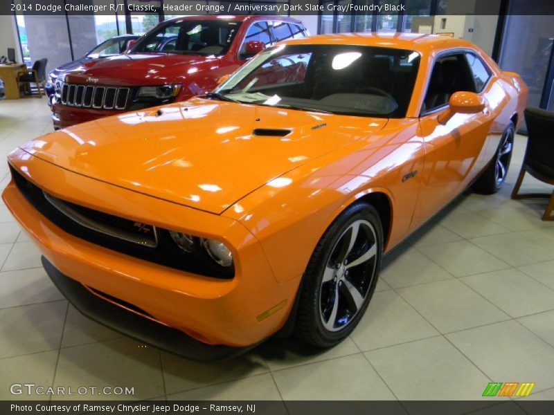 Header Orange / Anniversary Dark Slate Gray/Foundry Black 2014 Dodge Challenger R/T Classic
