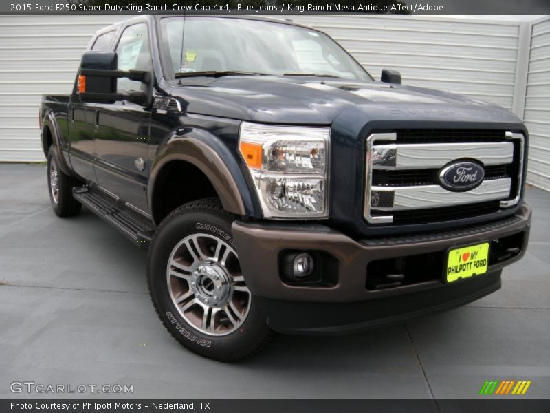Blue Jeans / King Ranch Mesa Antique Affect/Adobe 2015 Ford F250 Super Duty King Ranch Crew Cab 4x4