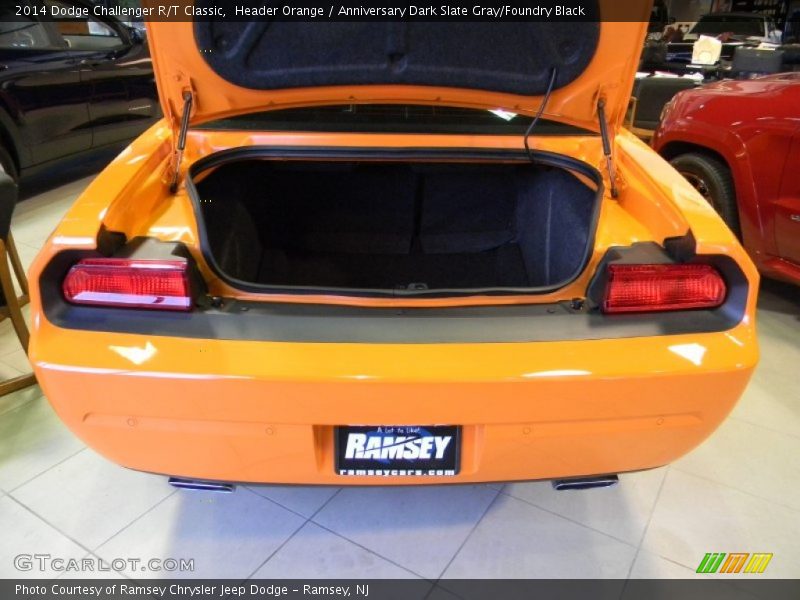 Header Orange / Anniversary Dark Slate Gray/Foundry Black 2014 Dodge Challenger R/T Classic