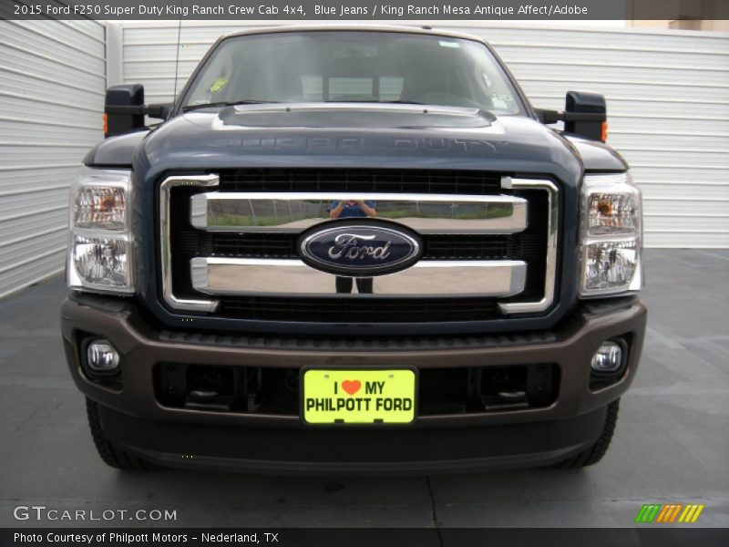 Blue Jeans / King Ranch Mesa Antique Affect/Adobe 2015 Ford F250 Super Duty King Ranch Crew Cab 4x4