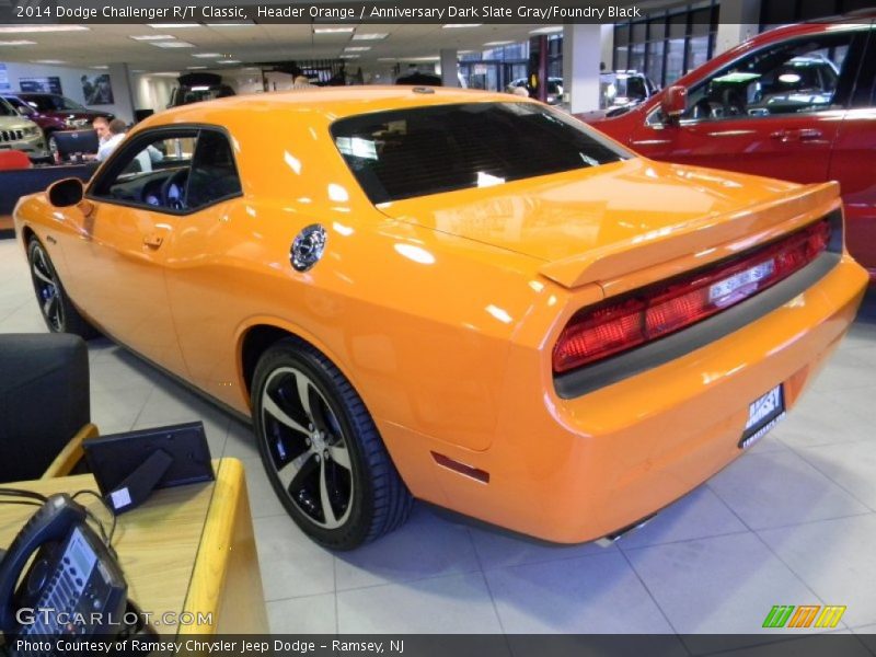 Header Orange / Anniversary Dark Slate Gray/Foundry Black 2014 Dodge Challenger R/T Classic