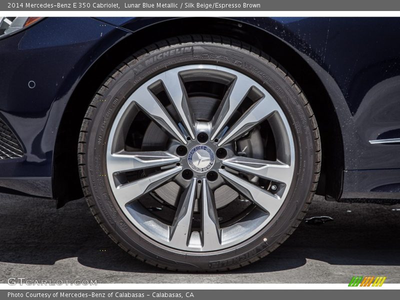 Lunar Blue Metallic / Silk Beige/Espresso Brown 2014 Mercedes-Benz E 350 Cabriolet