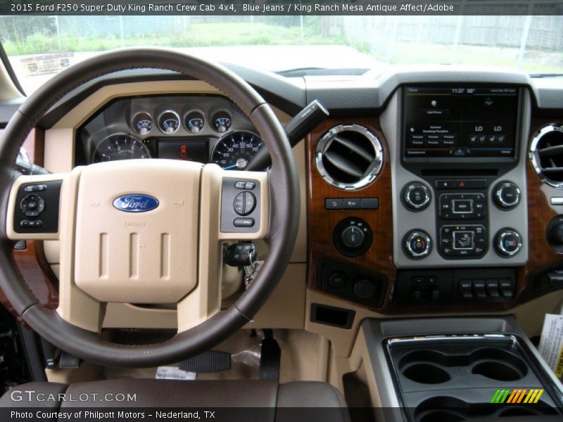 Blue Jeans / King Ranch Mesa Antique Affect/Adobe 2015 Ford F250 Super Duty King Ranch Crew Cab 4x4