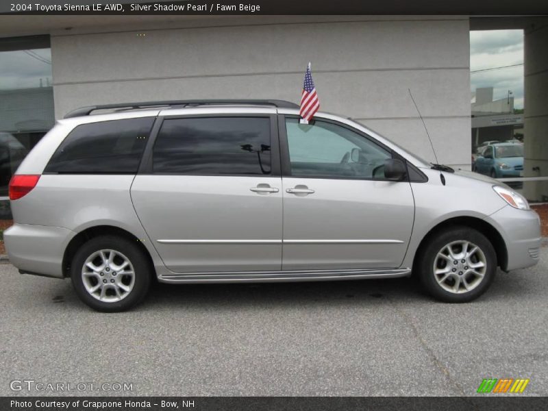 Silver Shadow Pearl / Fawn Beige 2004 Toyota Sienna LE AWD