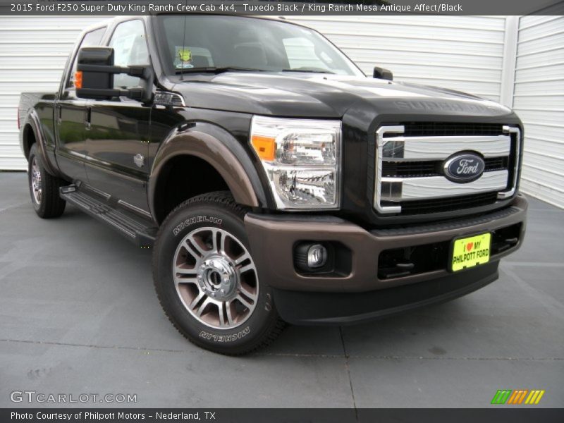 Tuxedo Black / King Ranch Mesa Antique Affect/Black 2015 Ford F250 Super Duty King Ranch Crew Cab 4x4