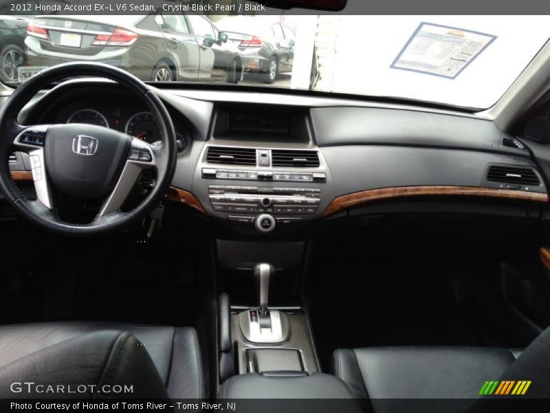 Crystal Black Pearl / Black 2012 Honda Accord EX-L V6 Sedan