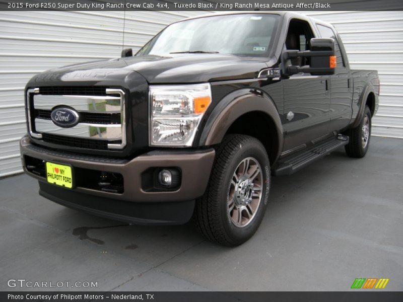 Tuxedo Black / King Ranch Mesa Antique Affect/Black 2015 Ford F250 Super Duty King Ranch Crew Cab 4x4