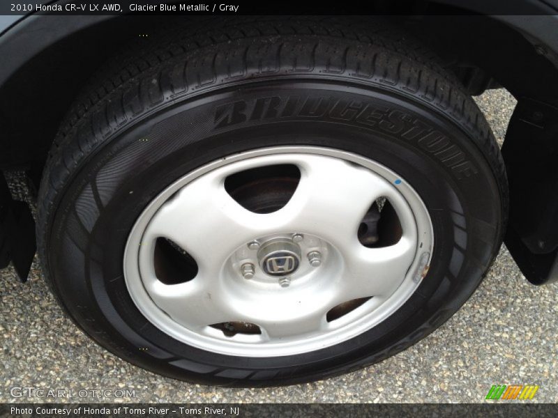 Glacier Blue Metallic / Gray 2010 Honda CR-V LX AWD