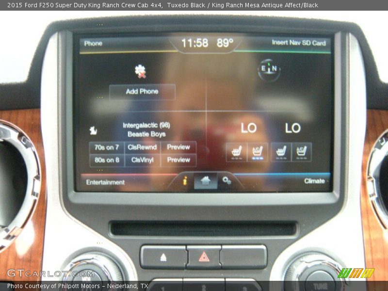 Navigation of 2015 F250 Super Duty King Ranch Crew Cab 4x4