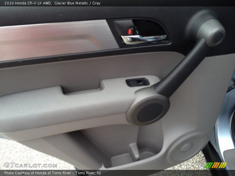 Glacier Blue Metallic / Gray 2010 Honda CR-V LX AWD
