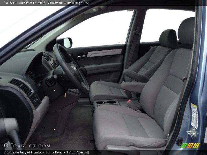 Glacier Blue Metallic / Gray 2010 Honda CR-V LX AWD
