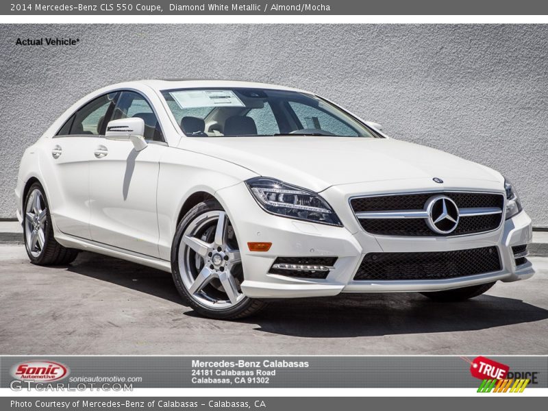 Diamond White Metallic / Almond/Mocha 2014 Mercedes-Benz CLS 550 Coupe