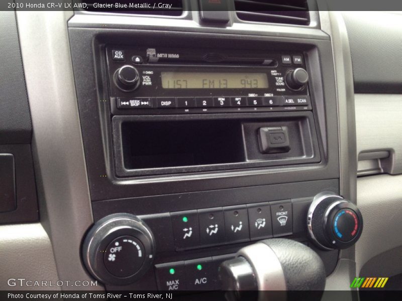 Glacier Blue Metallic / Gray 2010 Honda CR-V LX AWD