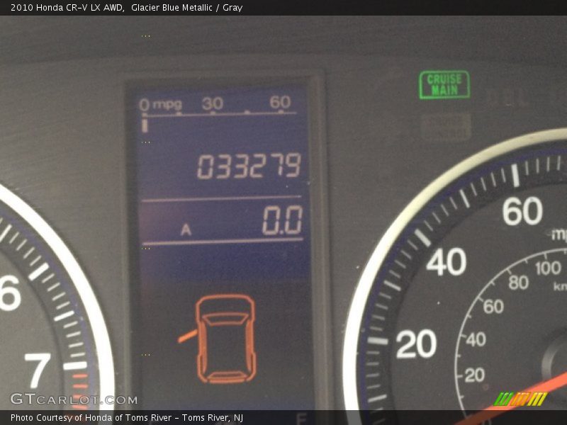 Glacier Blue Metallic / Gray 2010 Honda CR-V LX AWD
