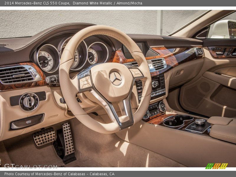Diamond White Metallic / Almond/Mocha 2014 Mercedes-Benz CLS 550 Coupe