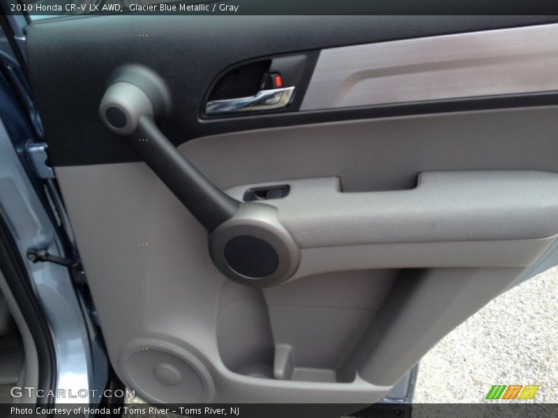 Glacier Blue Metallic / Gray 2010 Honda CR-V LX AWD