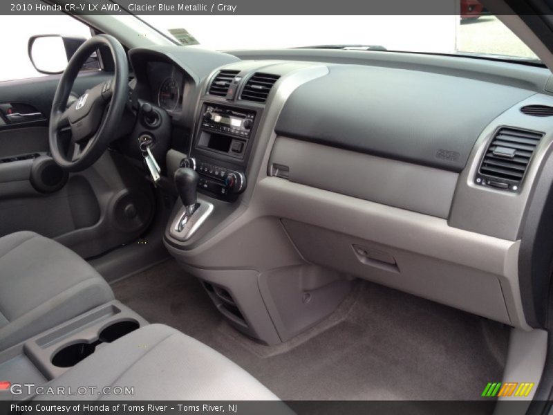 Glacier Blue Metallic / Gray 2010 Honda CR-V LX AWD