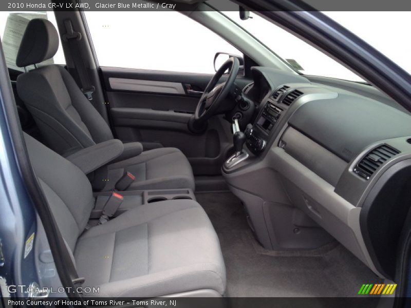 Glacier Blue Metallic / Gray 2010 Honda CR-V LX AWD