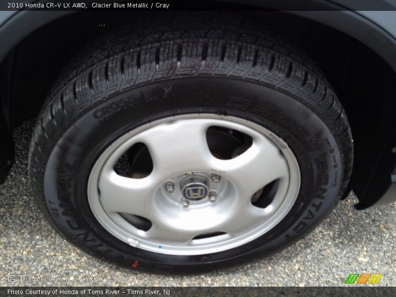 Glacier Blue Metallic / Gray 2010 Honda CR-V LX AWD