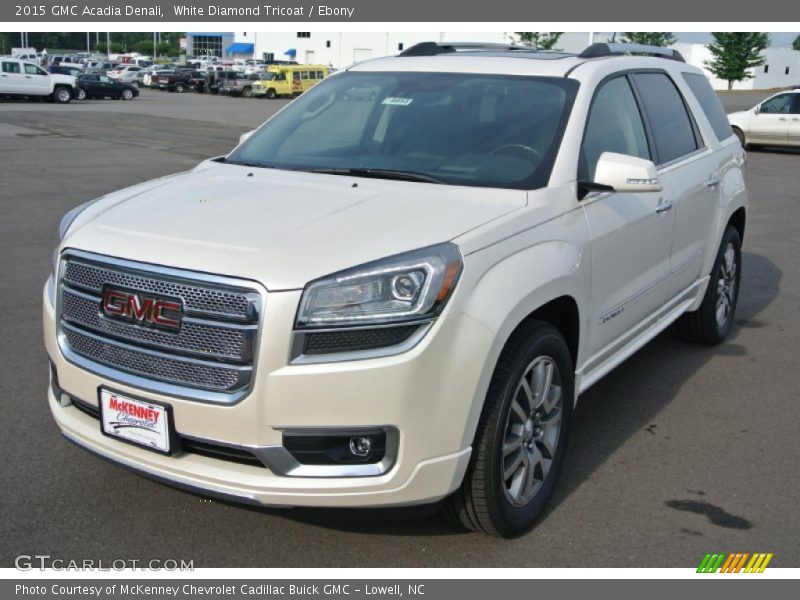 White Diamond Tricoat / Ebony 2015 GMC Acadia Denali