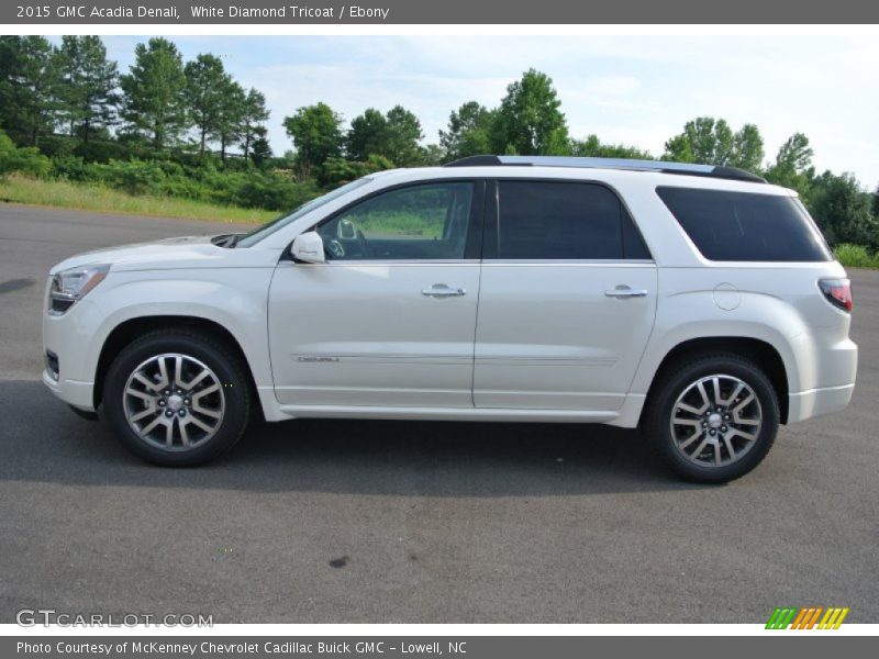 White Diamond Tricoat / Ebony 2015 GMC Acadia Denali