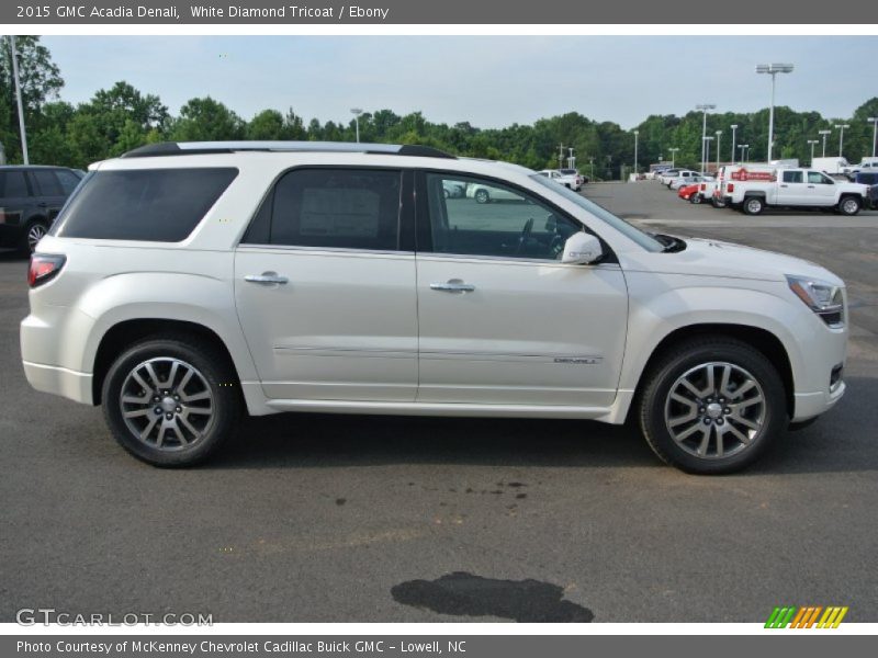 White Diamond Tricoat / Ebony 2015 GMC Acadia Denali