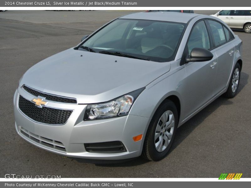 Silver Ice Metallic / Jet Black/Medium Titanium 2014 Chevrolet Cruze LS