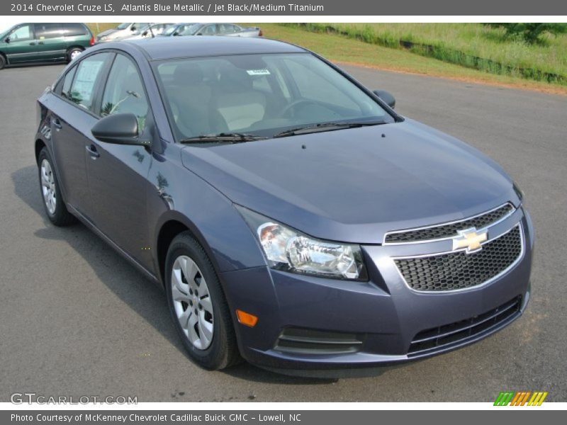 Atlantis Blue Metallic / Jet Black/Medium Titanium 2014 Chevrolet Cruze LS