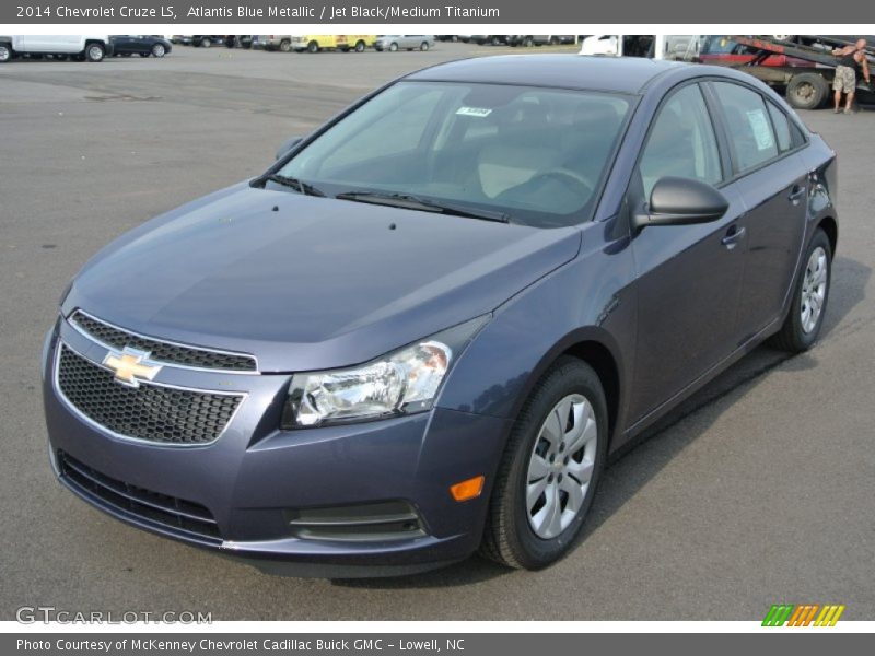 Atlantis Blue Metallic / Jet Black/Medium Titanium 2014 Chevrolet Cruze LS