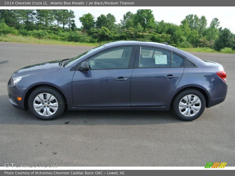 Atlantis Blue Metallic / Jet Black/Medium Titanium 2014 Chevrolet Cruze LS