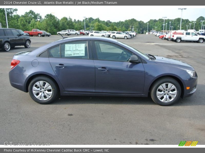 Atlantis Blue Metallic / Jet Black/Medium Titanium 2014 Chevrolet Cruze LS