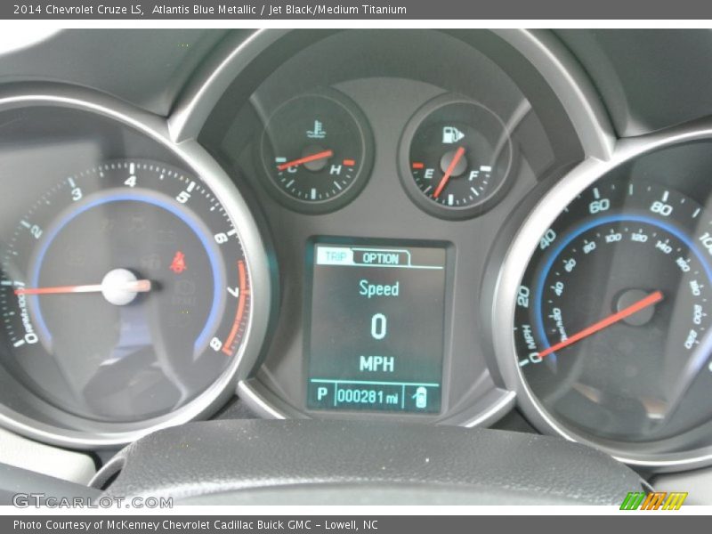 Atlantis Blue Metallic / Jet Black/Medium Titanium 2014 Chevrolet Cruze LS