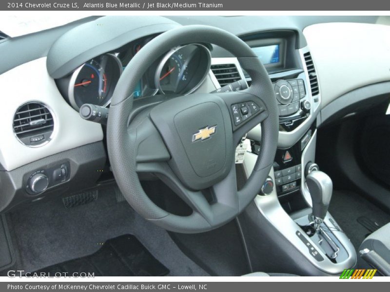 Atlantis Blue Metallic / Jet Black/Medium Titanium 2014 Chevrolet Cruze LS