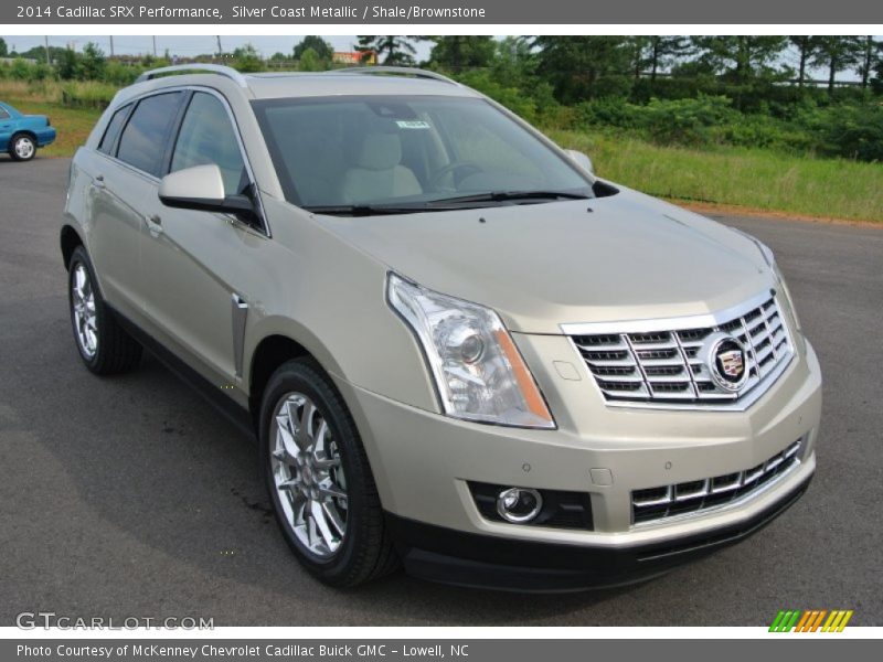 Silver Coast Metallic / Shale/Brownstone 2014 Cadillac SRX Performance