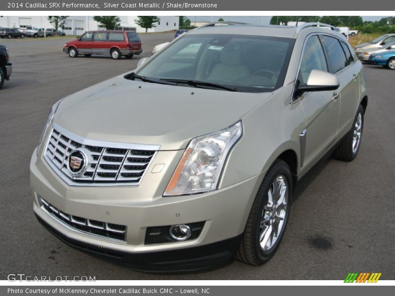Silver Coast Metallic / Shale/Brownstone 2014 Cadillac SRX Performance