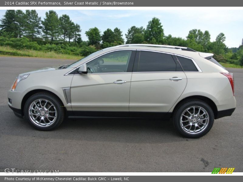 Silver Coast Metallic / Shale/Brownstone 2014 Cadillac SRX Performance