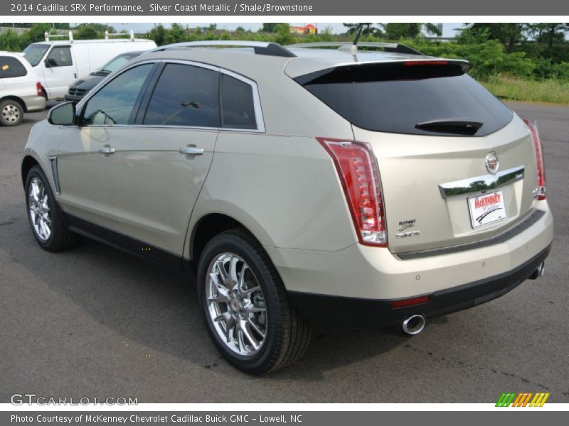 Silver Coast Metallic / Shale/Brownstone 2014 Cadillac SRX Performance