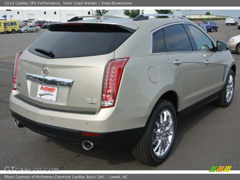 Silver Coast Metallic / Shale/Brownstone 2014 Cadillac SRX Performance