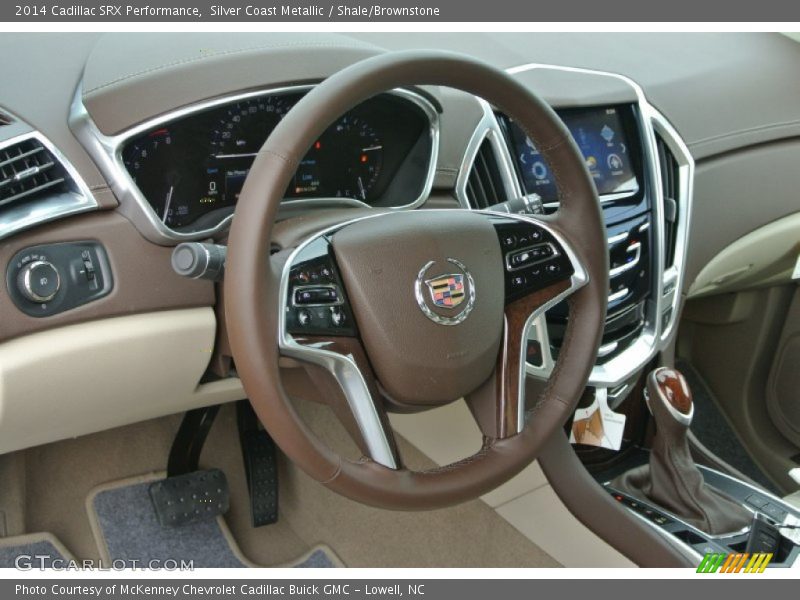 Silver Coast Metallic / Shale/Brownstone 2014 Cadillac SRX Performance