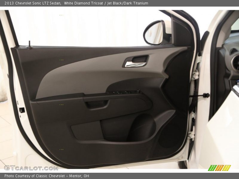 White Diamond Tricoat / Jet Black/Dark Titanium 2013 Chevrolet Sonic LTZ Sedan